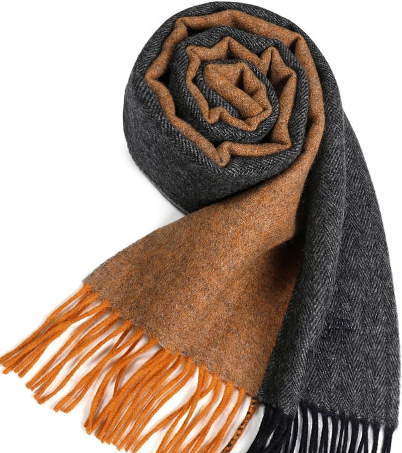 SKNSOFT Winter Wool Plaid Scarf for Men,Women Fashion Tartan Wrap Checkered Scarves - Image 5